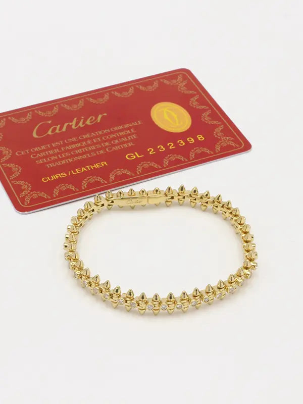 اساور كارتير كلاش زركون لوقو اسواره CARTIER ذهبي