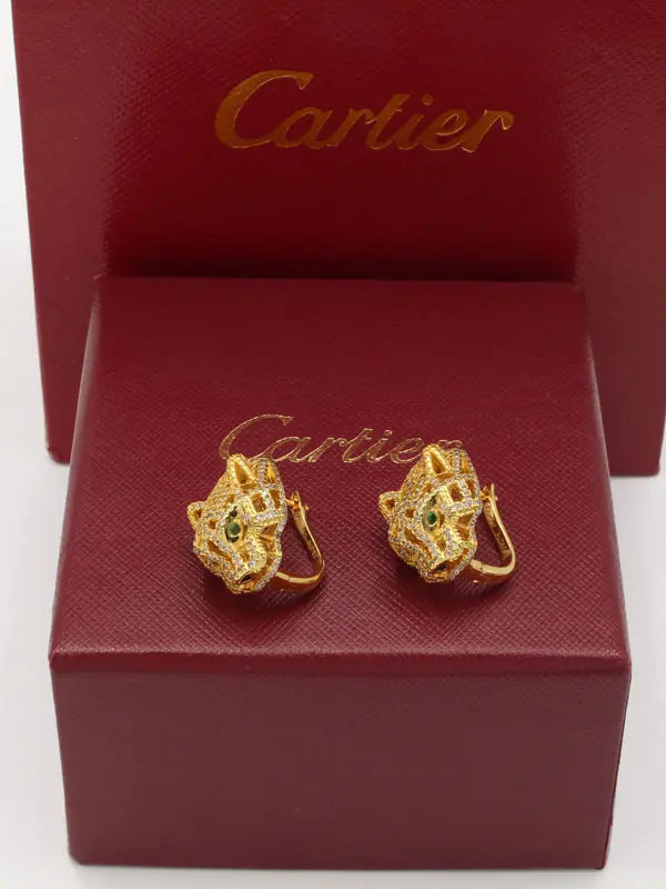 حلق كاتير تايقر فيس زركون نيو ماستر حلق CARTIER ذهبي