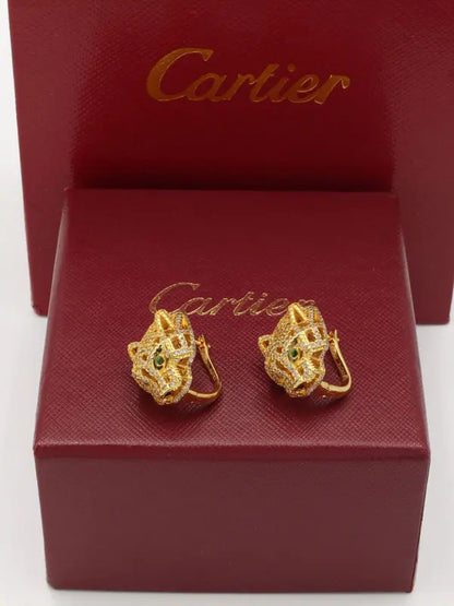 حلق كاتير تايقر فيس زركون نيو ماستر حلق CARTIER ذهبي