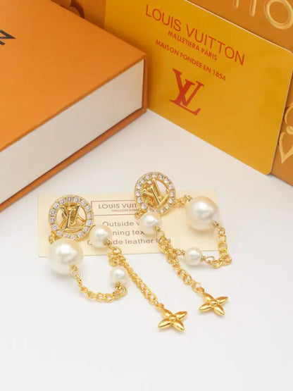 حلق لويس فيتون لونق بيرل زركون ماستر 701 حلق louis vuitton