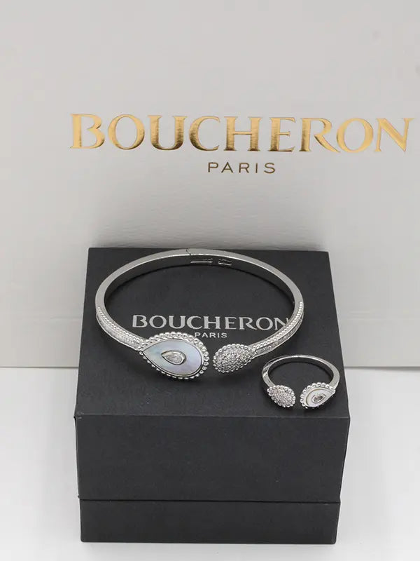 اساور وخاتم بوشرون ابيض زركون 791 اسواره bucheron