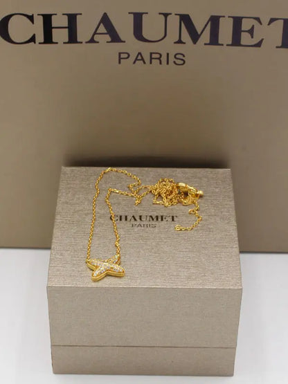 سلسال شوميه زركون فضي سلسال chaumet