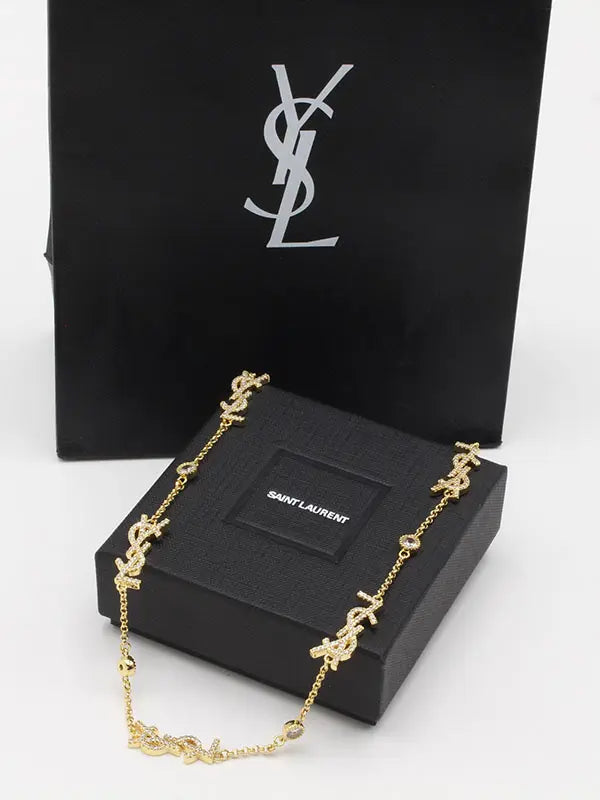 سلسال ايف سان لوران لولو كبير لوقو سلسال ysl