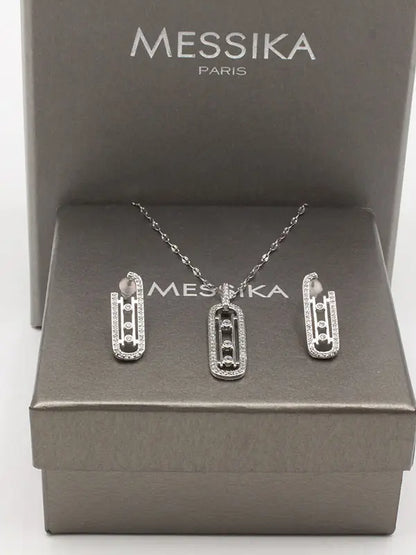 طقم ميسيكا زركون ناعم 2 قطع اطقم messika