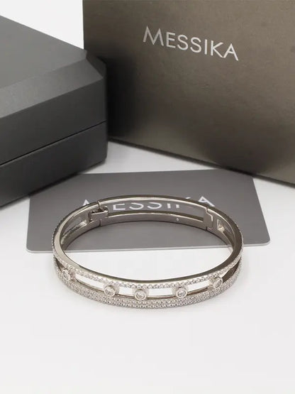 اسوارة ميسيكا فل زركون 970 اسواره messika فضي