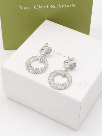حلق فان كليف مدور زركون ماستر حلق van cleef