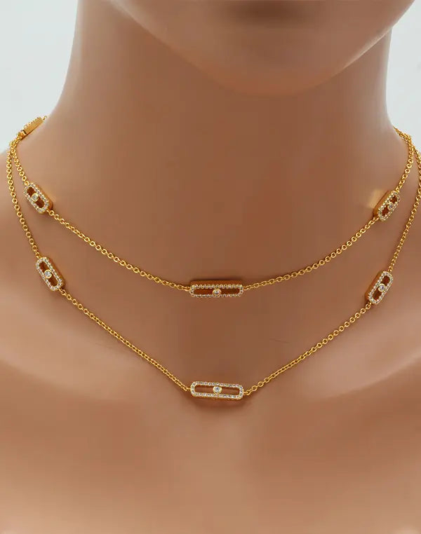 سلسال ميسيكا زركون لوقو طويل سلسال messika