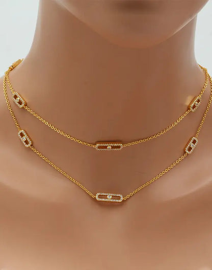 سلسال ميسيكا زركون لوقو طويل سلسال messika