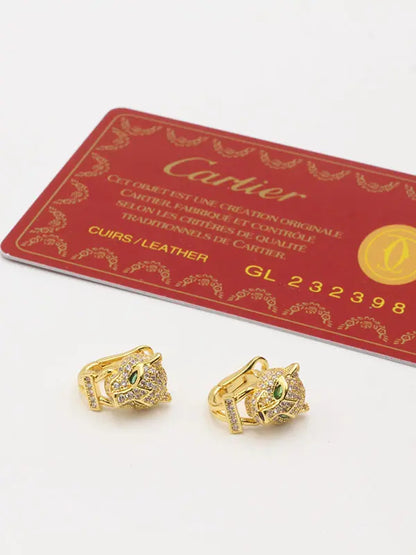 حلق كارتير تايقر كبس زركون ماستر حلق CARTIER