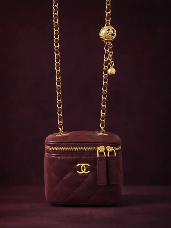 شنطة شانيل ميني الهبه شنط وحقائب chanel bags عنابي