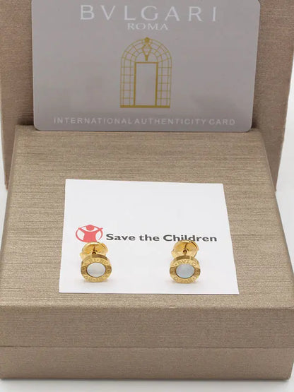 حلق بولغاري الجديد ماستر شيل حلق bvlgari ابيض ذهبي