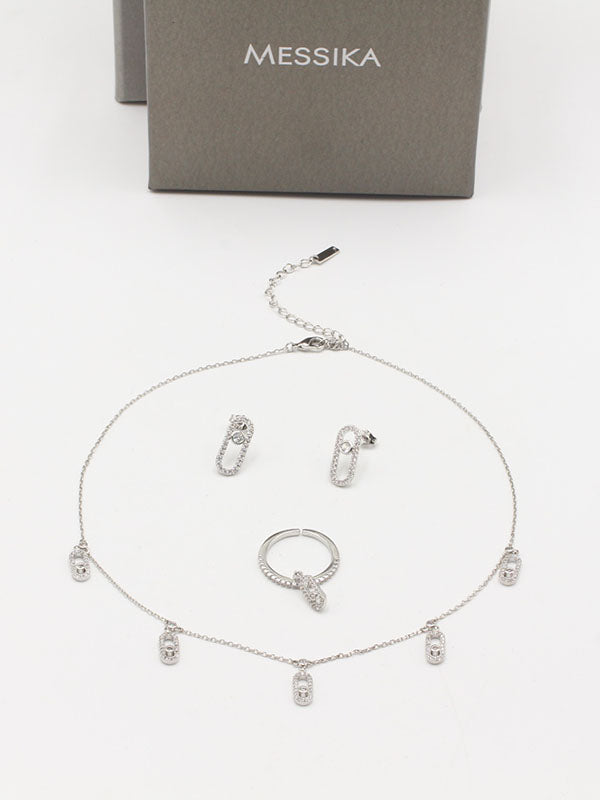طقم ميسيكا 3 قطع تشوكر زركون اطقم messika