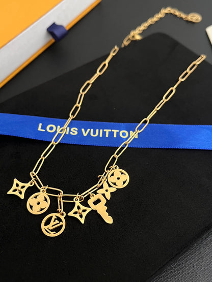 سلسال لويس فيتون بدنتس قولد سلسال louis vuitton