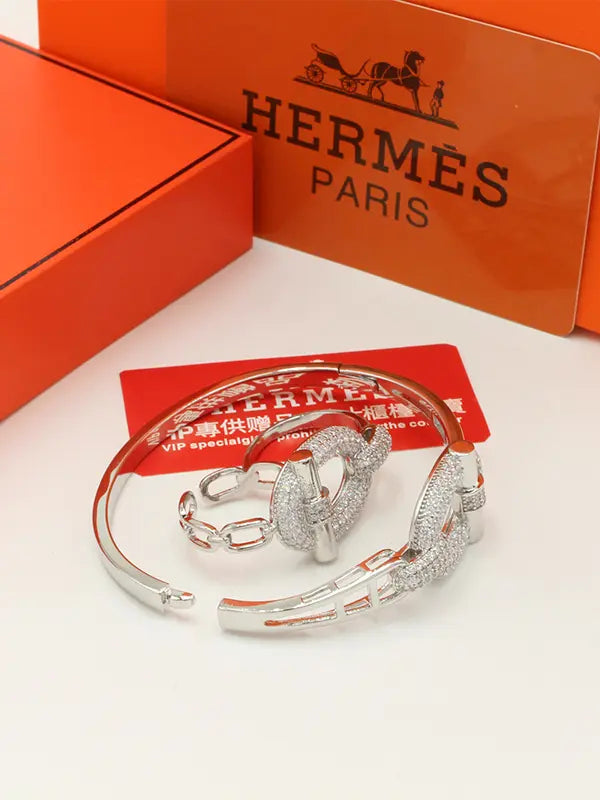 اساور هيرمز 25 بانقل مع خاتم اسواره HERMES