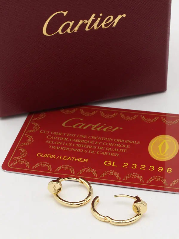 حلق كارتير زركون كبس صغير لوقو حلق CARTIER