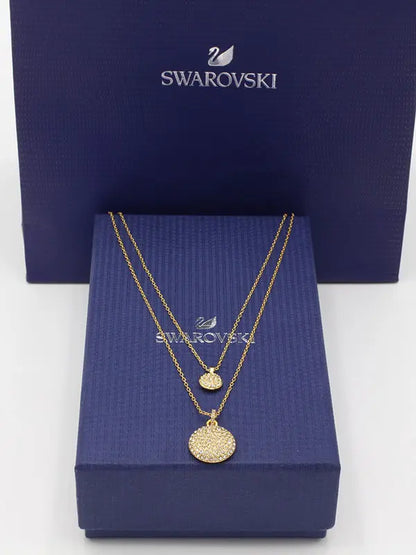 سلسال سواروفسكي ستون دبل لاينز لوقو سلسال Swarovski