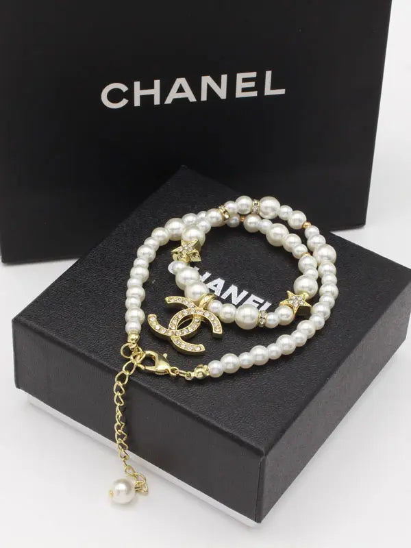 سلسال شانيل عقد لولو كريستال سلسال chanel