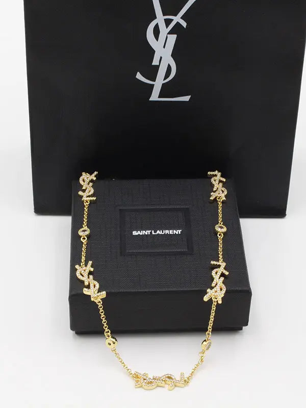 سلسال ايف سان لوران لولو كبير لوقو سلسال ysl