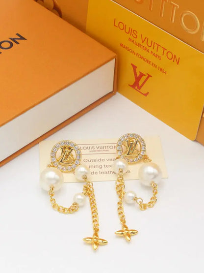 حلق لويس فيتون لونق بيرل زركون ماستر 701 حلق louis vuitton