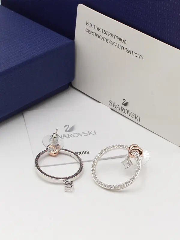 حلق سواروفسكي هارت سيركل بندنت لوقو حلق Swarovski