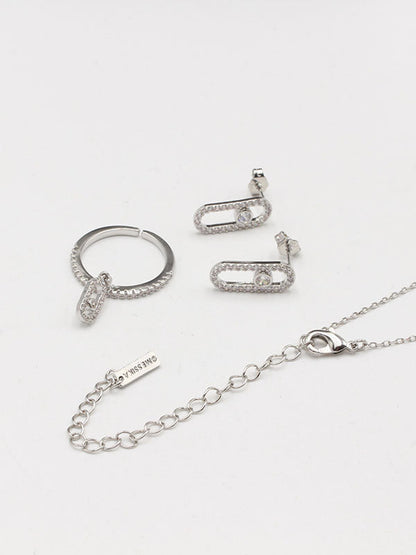 طقم ميسيكا 3 قطع تشوكر زركون اطقم messika