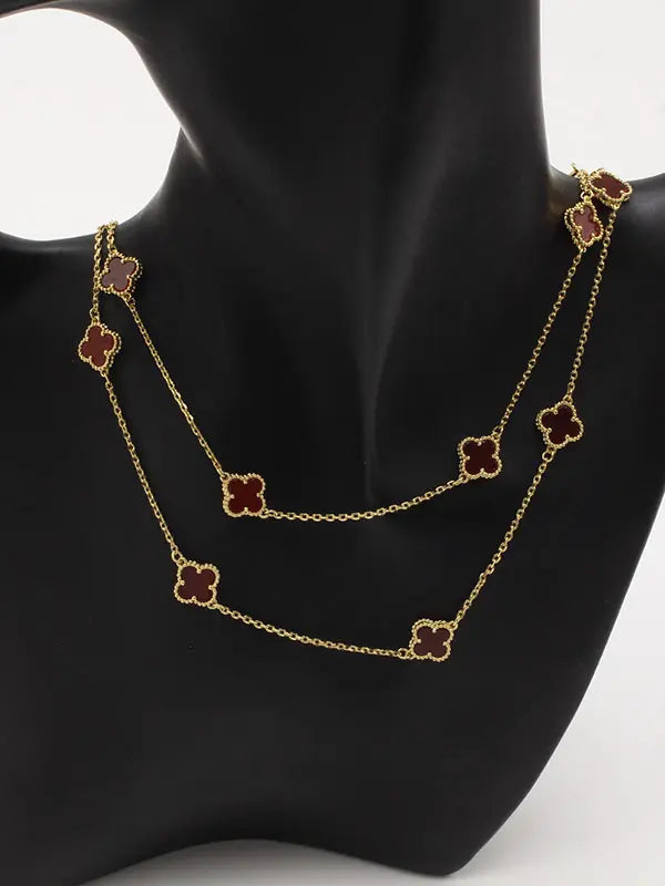 سلسال فان كليف طويل ميني ماستر سلسال van cleef عنابي