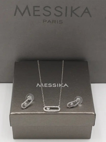 طقم ميسيكا زركون 2 قطع صغير اطقم messika
