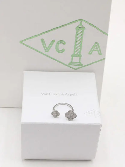 خاتم فان كليف وردتين زركون خواتم van cleef