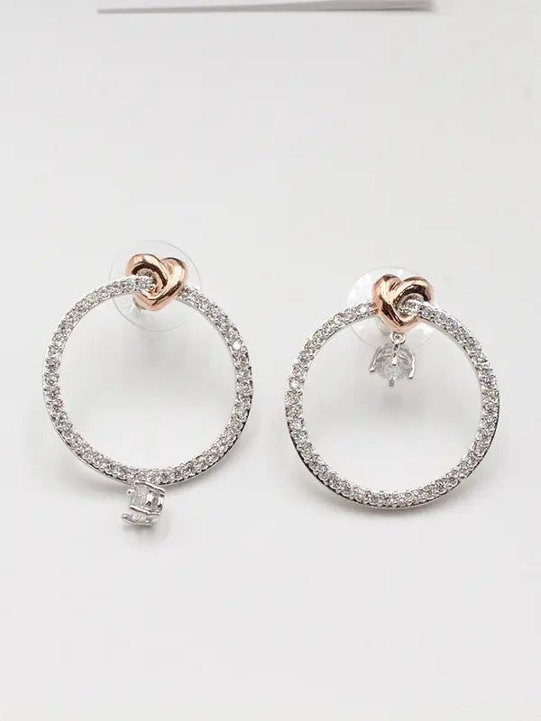 حلق سواروفسكي هارت سيركل بندنت لوقو حلق Swarovski