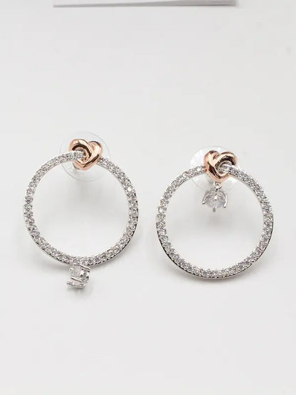 حلق سواروفسكي هارت سيركل بندنت لوقو حلق Swarovski
