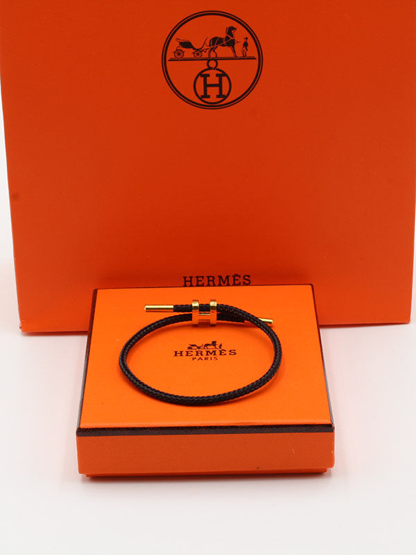اسوارة هيرمز جلد اسود لوقو اسواره HERMES