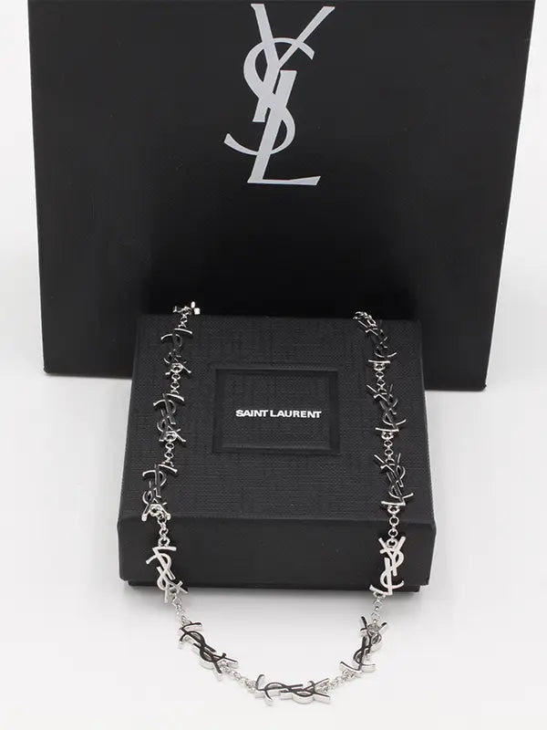 سلسال ايف سان لوران عقد لوقو سلسال ysl