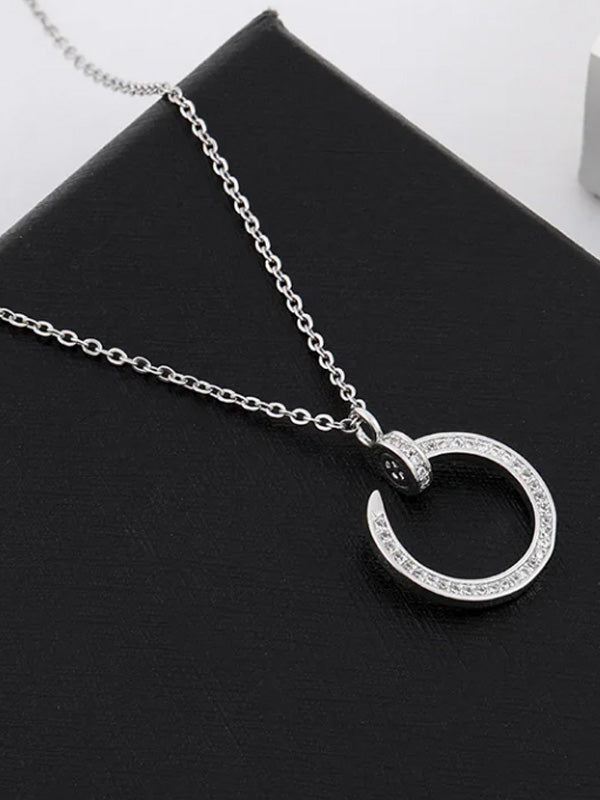 Cartier nail necklace - سلسال كارتير مسمار وسط سلسال CARTIER فضي