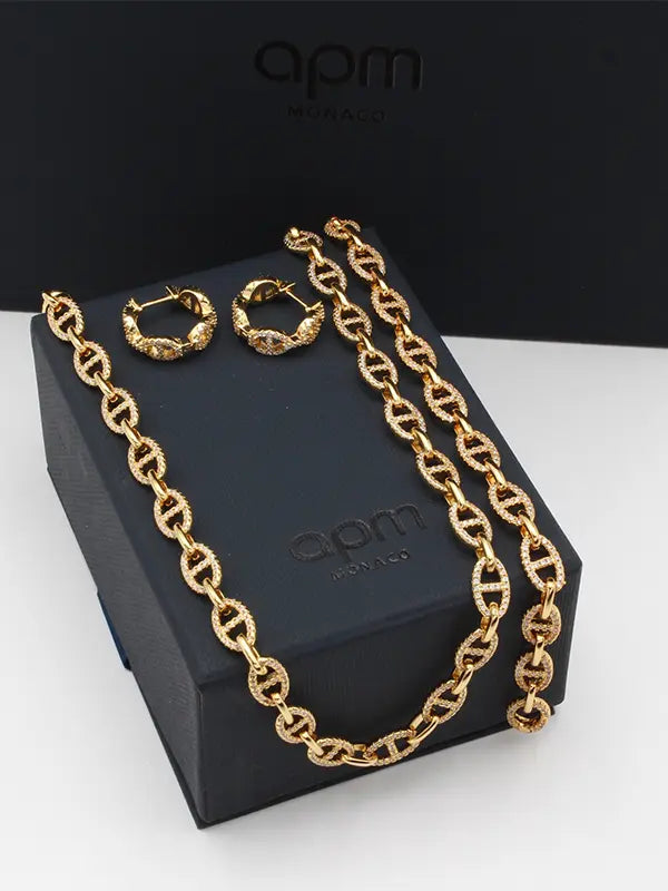 طقم apm زركون فضي لوقو اطقم APM