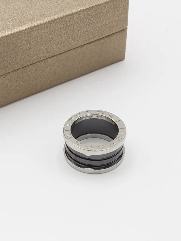 دبلة بولغاري عريضه ميتال خواتم bvlgari