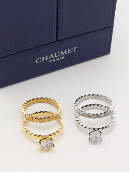 خاتم شومية توينز زركون لوقو الماستر خواتم chaumet