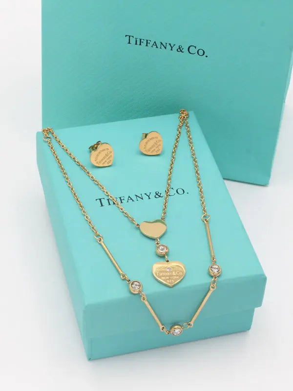 طقم تيفاني ميتال دبل شاين اطقم tiffany