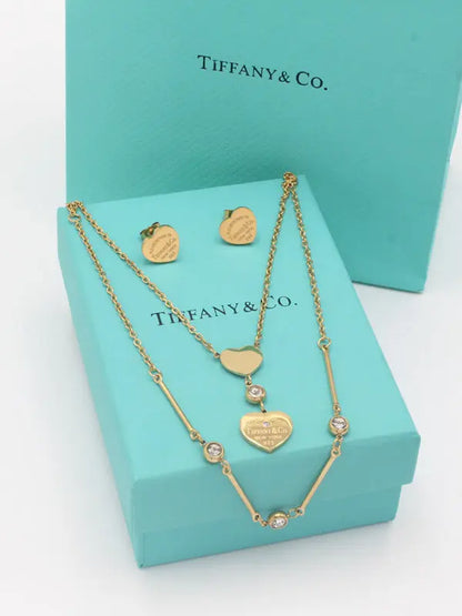طقم تيفاني ميتال دبل شاين اطقم tiffany