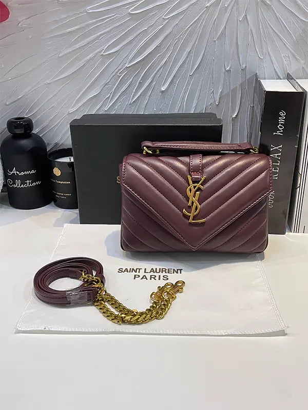 شنطة ايف سان لوران ميديوم شنط وحقائب ysl bag عنابي