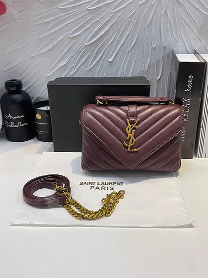 شنطة ايف سان لوران ميديوم شنط وحقائب ysl bag عنابي