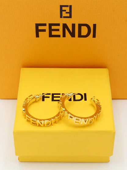 حلق فندي نيو سيركل لوقو حلق fendi