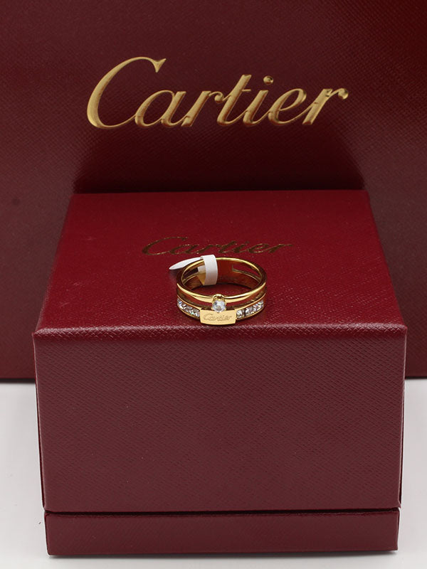 خاتم كارتير ستون وذ لوقو خواتم CARTIER ذهبي 5