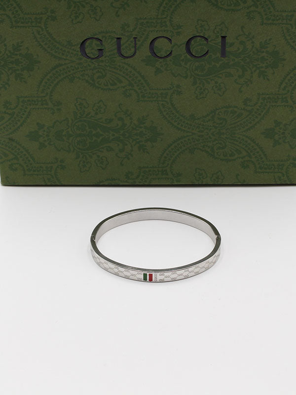 اسوارة قوتشي فضي اسواره gucci دائري مقاس 5.5 سم