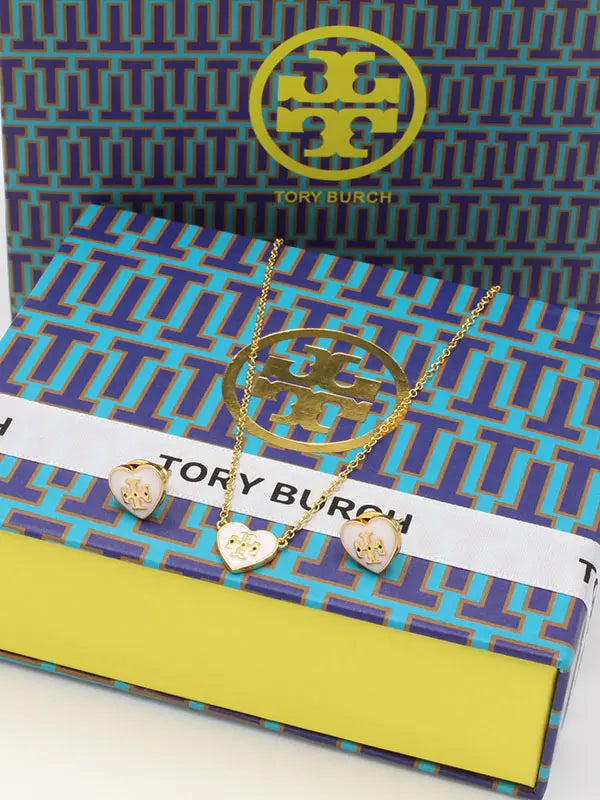 طقم توري بورش ناعم ابيض هارت اطقم tory burch