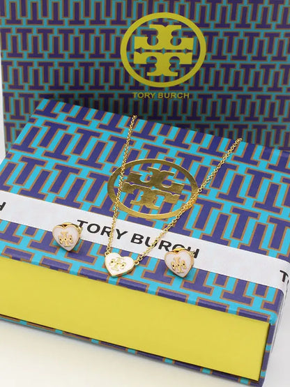 طقم توري بورش ناعم ابيض هارت اطقم tory burch