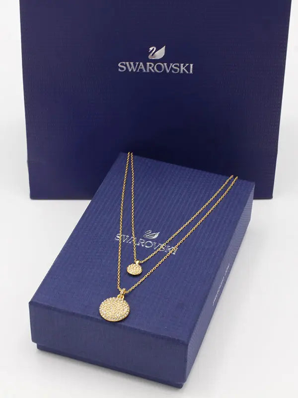 سلسال سواروفسكي ستون دبل لاينز لوقو سلسال Swarovski