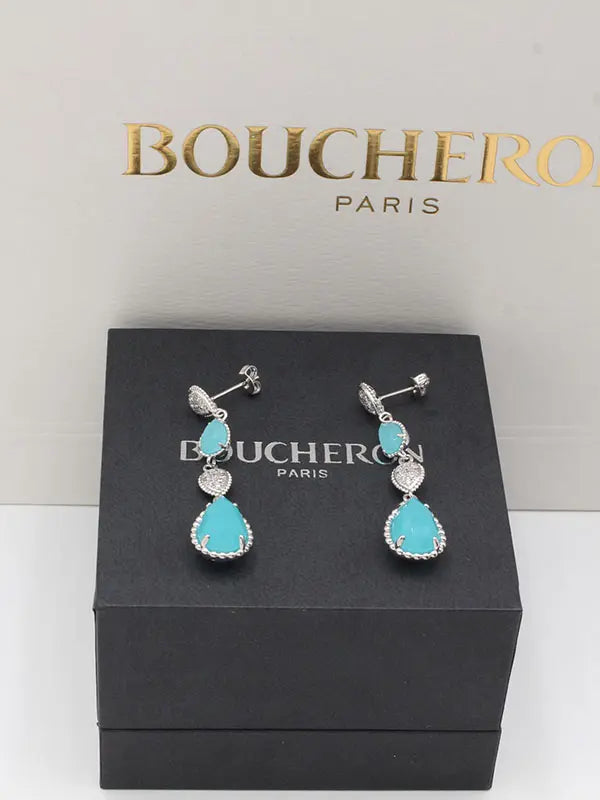 حلق بوشرون زركون وحجر طويل ماستر 733 حلق bucheron