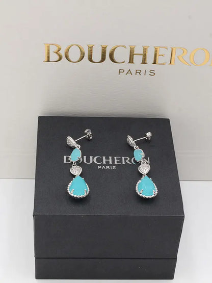 حلق بوشرون زركون وحجر طويل ماستر 733 حلق bucheron