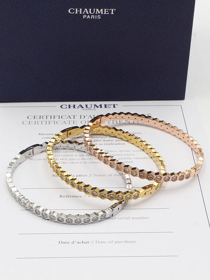 اساور شومية 3 قطع ملونه زركون اسواره chaumet