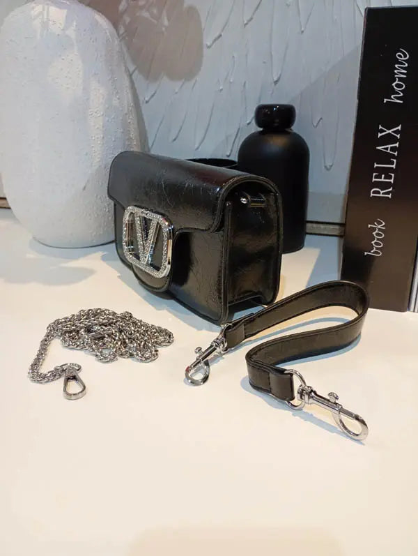 حقيبة ايف سان لوران صغيره كرستال اسود شنط وحقائب ysl bag